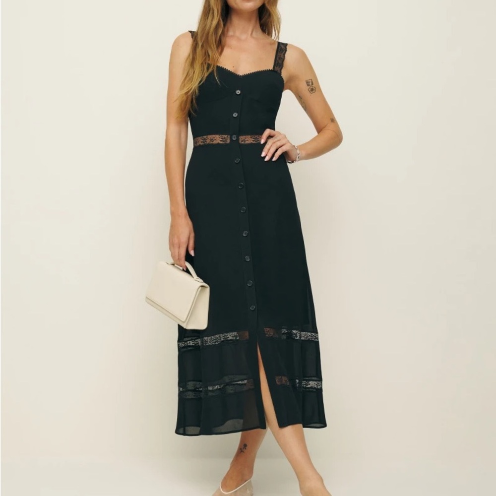 Reformation Wynton Dress, Brand new without tags, never worn 100% viscose
